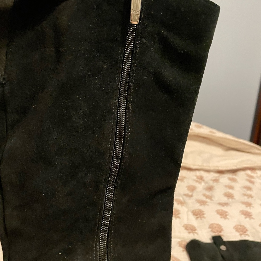 Marc Fisher Black Knee-High Suede Boots - Picture 3 of 6